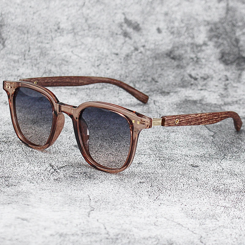Men’s Vintage PC Frame Sunglasses - Classic Brand Driving Eyewear with Coating Lens