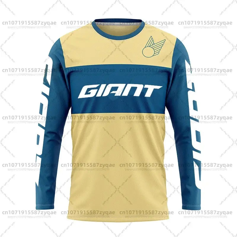 Giant Mountain Bike Jersey MTB Enduro off Road Shirt Downhill Sportswear Motorcycle T-shirt Long Sleeve Riding T-shirt